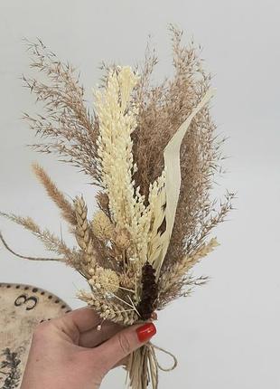 Букет натуральний із сухоцвітами