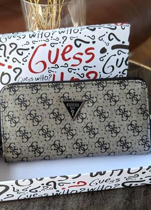 Кошелек guess женский большой  кошелек гесс  серый