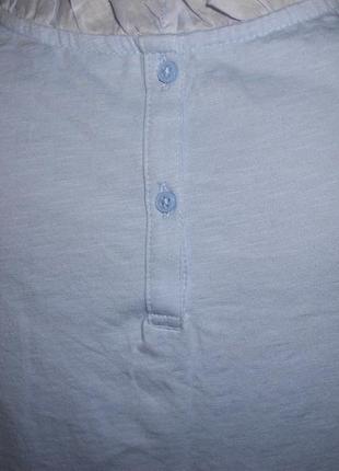 Хлопковая комбинированная туника блуза плиссе  - 48 р3 фото