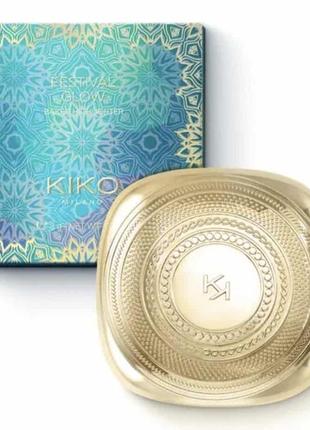 Хайлайтер kiko milano festival glow baked highlighter запеченный хайлайтер с шелковистой текстурой2 фото