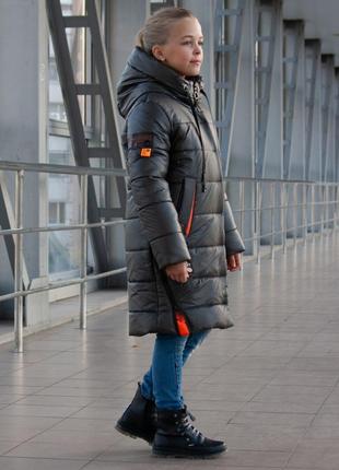 Зимова куртка пальто пуховик на ріст 128-134, 140, 146, 1527 фото