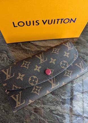 Женский кошелек louis vuitton большой сливовый с фирменной коробкой