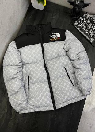 Стильна трендова чоловіча зимова куртка в стилі тнф tnf the north face преміум пуховик якісний теплий