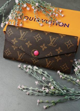 Женский кошелек louis vuitton большой коричневый с фирменной коробкой