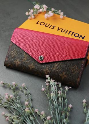 Женский кошелек louis vuitton большой коричневый с фирменной коробкой