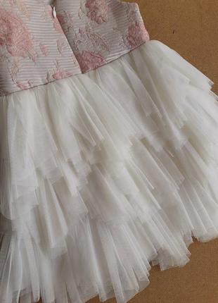 Праздничное платье с пышной фатиновой юбкой на 3 года6 фото