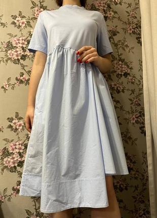 Котонове плаття cos/асиметричне плаття cos/котонова сукня/асиметричне котонове плаття