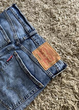 Синие зауженные штаны чиносы брюки джинсы скини levis 519 skinny hi-ball оригинал6 фото