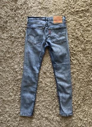 Синие зауженные штаны чиносы брюки джинсы скини levis 519 skinny hi-ball оригинал4 фото