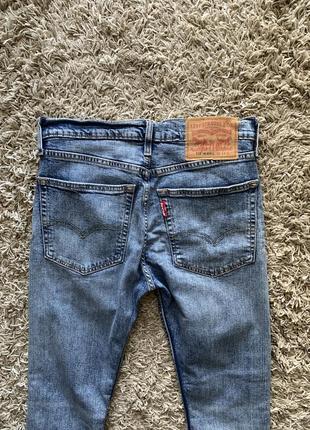 Синие зауженные штаны чиносы брюки джинсы скини levis 519 skinny hi-ball оригинал5 фото