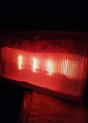Ретро світильник на 5 ламп від мережі, червоний2 фото