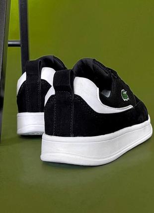 Кроссовки lacoste joggeur black/white6 фото