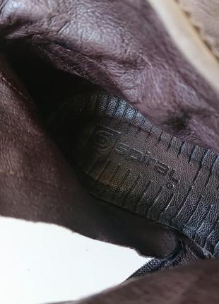 Винтажные кожаные стильные ботильоны казаки узкий носок испания5 фото