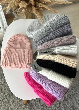 Тепла жіноча шапка atis ангорка