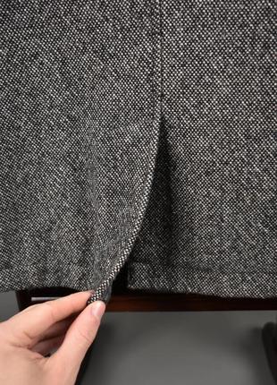 Burton menswear london короткое мужское шерстяное пальто твидовое серое размер l4 фото