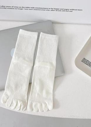 Высокие однотонные носки с отдельными пальцами 36-42 размер