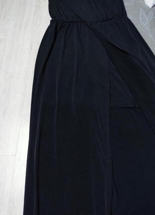 Длинное платье на запах с разрезом / с чокером / платье сарафан4 фото