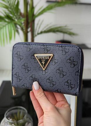 Гаманець guess жіночий міні гесс темно-синій люкс