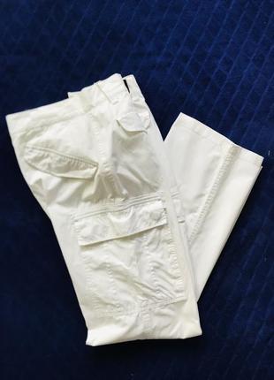 Карго, брюки широкие wards, белые, тактические l-xl5 фото