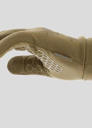 Тактические перчатки варежки зимние тёплые mechanix wear cold work base layer (койот)