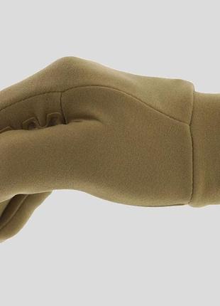 Тактические перчатки варежки зимние тёплые mechanix wear cold work base layer (койот)