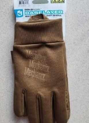 Тактические перчатки варежки зимние тёплые mechanix wear cold work base layer (койот)