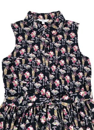Платье-рубашка с поясом, принт мороженого, new look, s/m2 фото