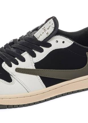 Nike air jordan 1 low og x travis scott olive4 фото