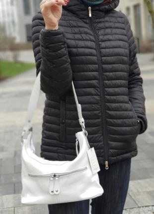Кожаная женская белая сумка на плечо, цвета в ассортименте6 фото