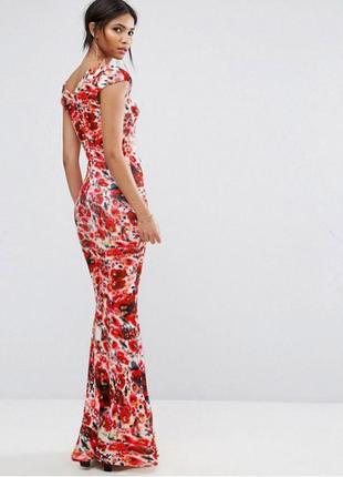 Розпродаж плаття city goddess довге asos з квітковим принтом4 фото