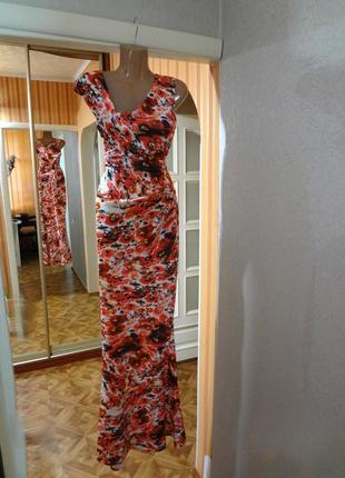 Розпродаж плаття city goddess довге asos з квітковим принтом10 фото