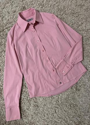 Розовая женская рубашка рубашка блузка