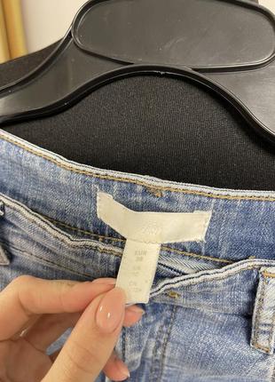 Джинсы h&m светлые 38/m прямые3 фото