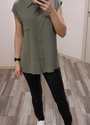 Шифонова блуза-безрукавка
