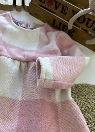 Платье клетка розовое 4