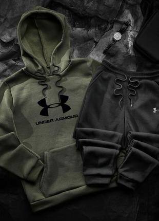 Теплий костюмчик under armour // костюм under armour // комплект худі + штани андер армор3 фото