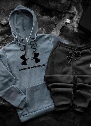 Теплий костюмчик under armour // костюм under armour // комплект худі + штани андер армор6 фото