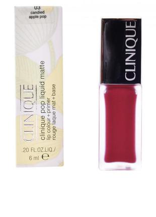 Матовая помада для губ от clinique pop liquid matte lip colour + primer rouge lacque mat