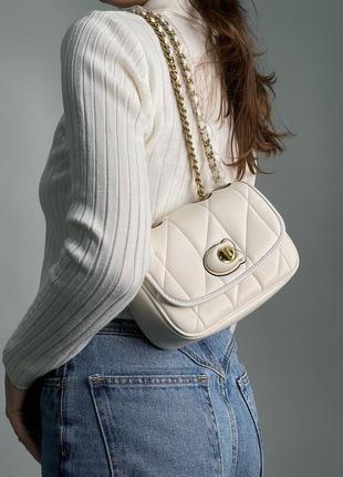 Женская качественная сумка премиум кожа coach бренда  на подарок деловая легкая новинка2 фото
