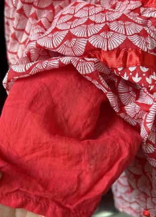 Красная длинная юбка из хлопка размер м5 фото