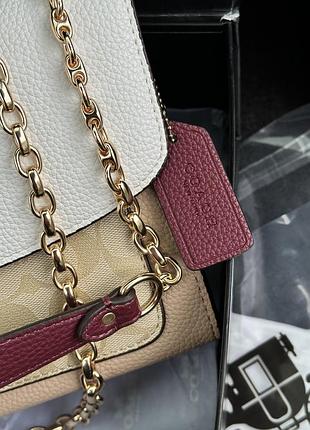 Шкіряна сумка через плече в канві lane co 5