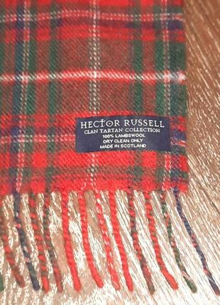 Hector russell clan tartan collection 100% ламбсвул шарф в клетку шотландия