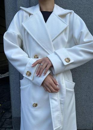 Пальто жіноче кашемірове з поясом