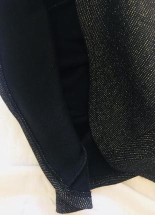 M&co mandco юбка с шляркой, золотистая нить, на осень3 фото