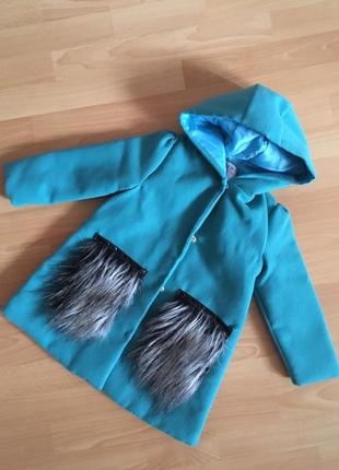 Пальто на дівчинку 1-3 роки
