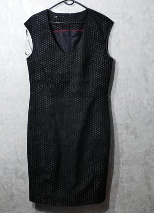 Платье черное в горошек oodji collection