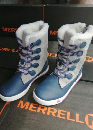 Зимові шкіряні чоботи меррелл merrell unisex heidi wtrpf