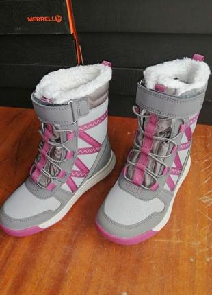 Зимові дитячі чобітки мерел merrell big kids snow crush 2.0 waterproof