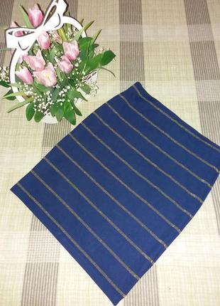 Спідниця синя в полоску,хл-ххл