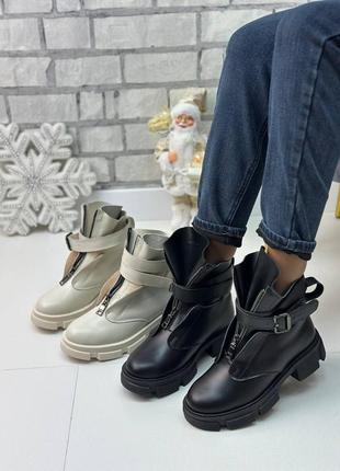 Ботинки сапоги кожаные7 фото